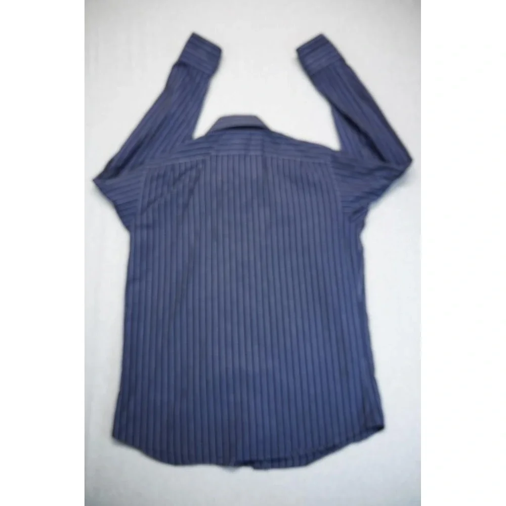 Banana Republic Shirt Mens Medium 15-15 1/2 Blue White Striped Button Down Up